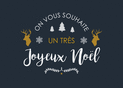 Joyeux Noël avec cerfs et flocons d'hiver